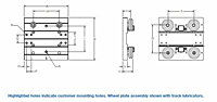 Ball Screw Driven Systems - Basic Wheel Plate Options Schematic Diagram