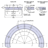 Double Edge Ring Slides and Segment Schematic